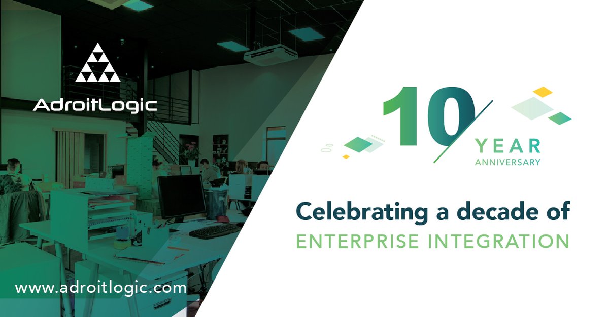 AdroitLogic's tweet image. Celebrating 10 years of innovation and success! #AdroitLogic #EnterpriseIntegration #BusinessIntelligence