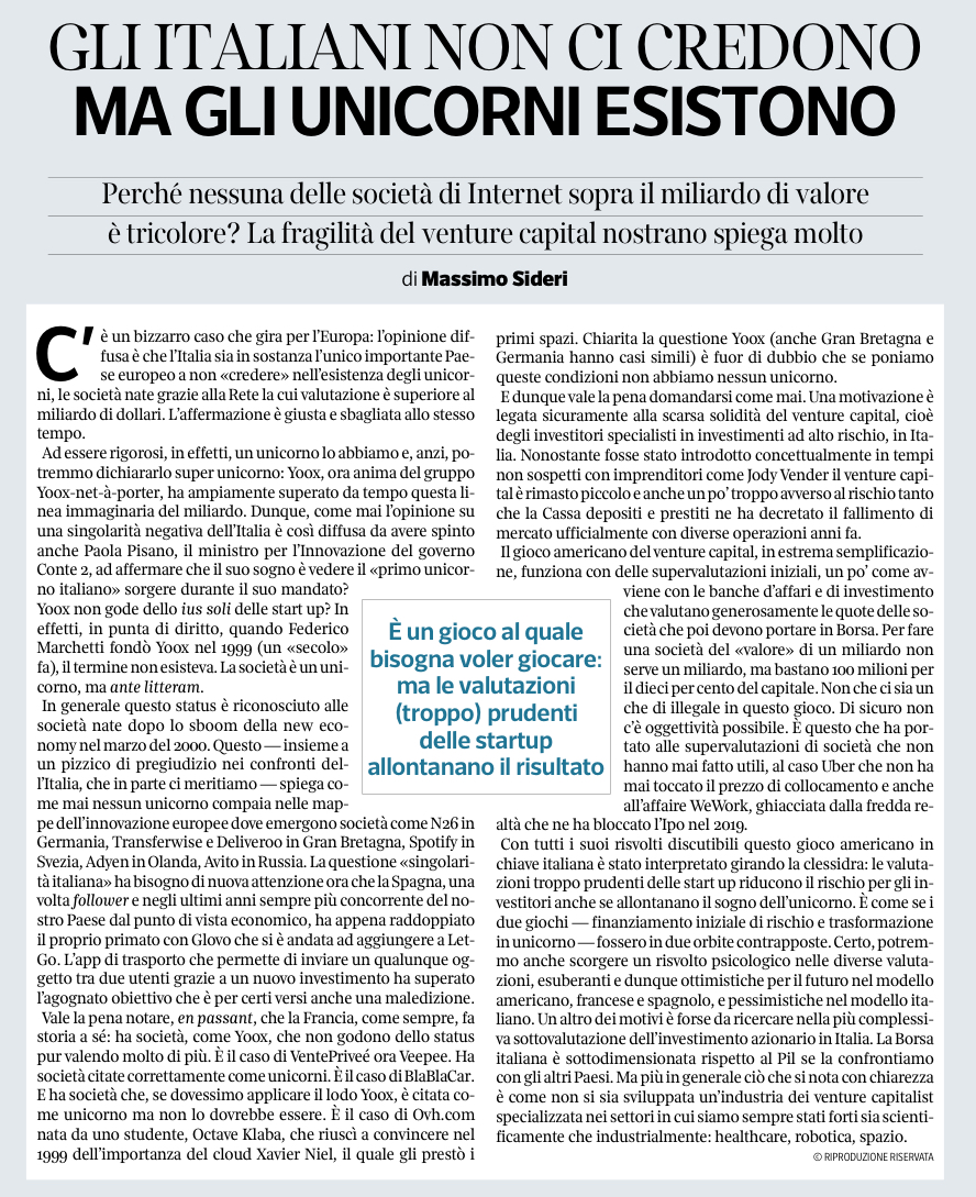 speroncini's tweet photo. #unicorn by @massimosideri: puntiamo sul #deeptech in Italia, anche grazie ai fondi di #techtransfer finanziati da #ITAtech: Vertis sgr @EurekaVenture @360CP @SofinnovaParis @MITOTechnology https://t.co/ixSOrXg88b