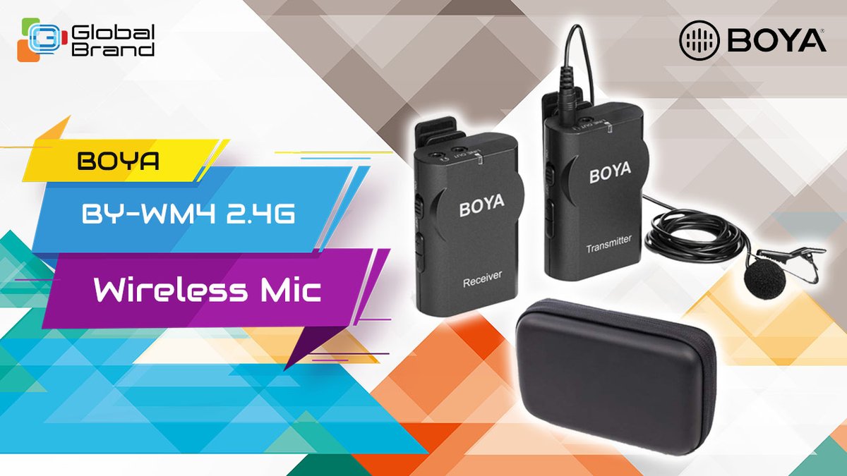 gbpl_bd's tweet photo. The #BOYA BY-#WM4 is a 2.4 GHz wireless system, specially designed for #iPhone, #Ipad and most of the #Android devices, #tablet, but also can work with #DSLR #camera, #Camcorder, PC etc.

For review: https://t.co/SP4RYDR7of

#GlobalBrandPvtLtd #GlobalBrand #GBPL #Bangladesh https://t.co/UoI1AuSroK
