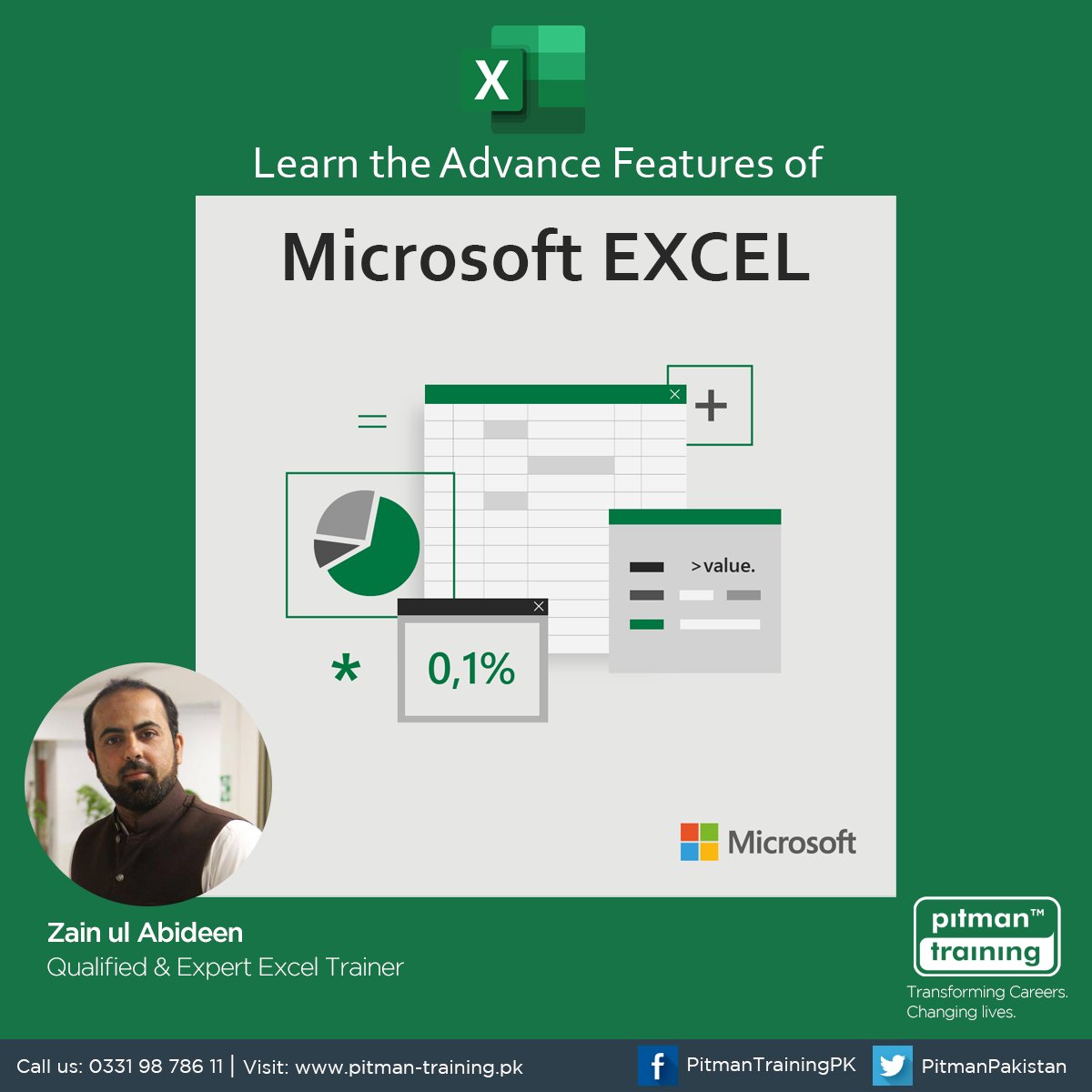 Pitmanice's tweet image. Learn Advanced Microsoft Excel.
✅ Excel Dashboard
✅ Data Modeling
✅ Business Intelligence
✅ Dynamic VLOOKUP & many more...
Join Now: pitman-training.pk/advanced-excel…
Call: 042-35831157-8 or 0331 9878611
#Excel #ExcelAdvanced #Skills #Learning #Lahore #Pakistan