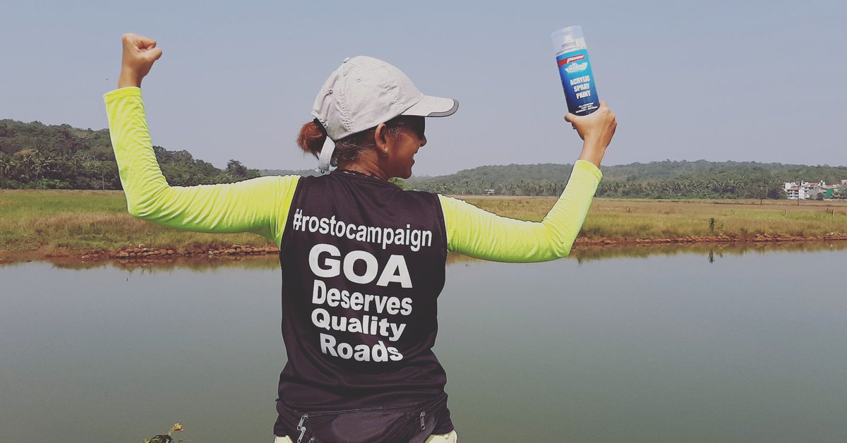 #rostocampaign 
#Rosto #rostogoa 
#kochrocampaign 
#roadsafetyheroes 
#goa #bethechange #savealife #makethechange #savegoa 
Art has so much power. 
#paint #spray and make #awareness 
#keepgoaclean #cleangoa 
Your don't need power, you just need to be positive.
#peoplesmovement