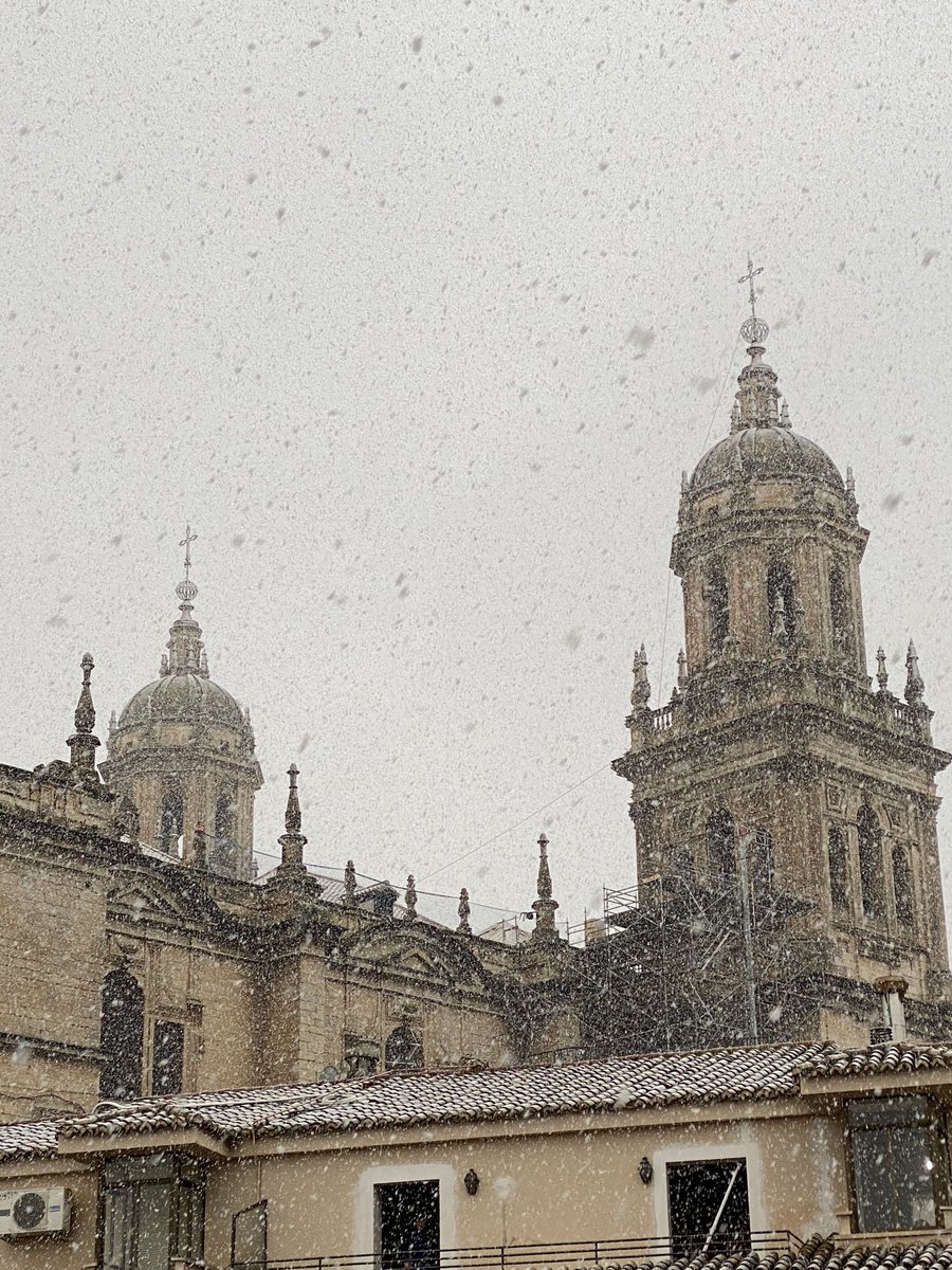 _mcontreras's tweet photo. #Nieva en #Jaén. Magnífica estampa de la nieve con la Catedral al fondo https://t.co/TBjadBj9zL