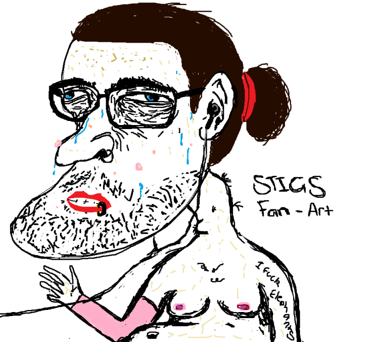 Gexqu's tweet photo. hey my bruva stigs I had a lot of spare time up my pink sleeve so I drew a picture of you :) https://t.co/TkaVz2wpKq