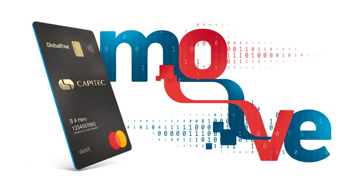 Move to a simpler way to bank. Get our new card and go cash-free with zero fees on card swipes and online shopping. #SimplifyBanking #MoveToCapitec