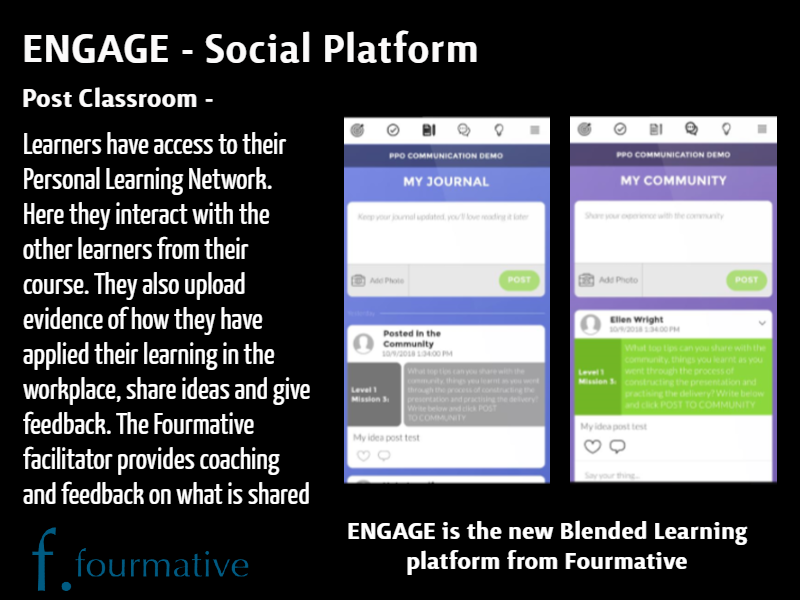 FourmativeL's tweet photo. ENGAGE is the new Blended Learning platform from Fourmative.
To find out more contact us at info@fourmative.com
#fourmative #Engage #Blendedlearning #peopledevelopment #impact https://t.co/iRu6QpZ0ZS