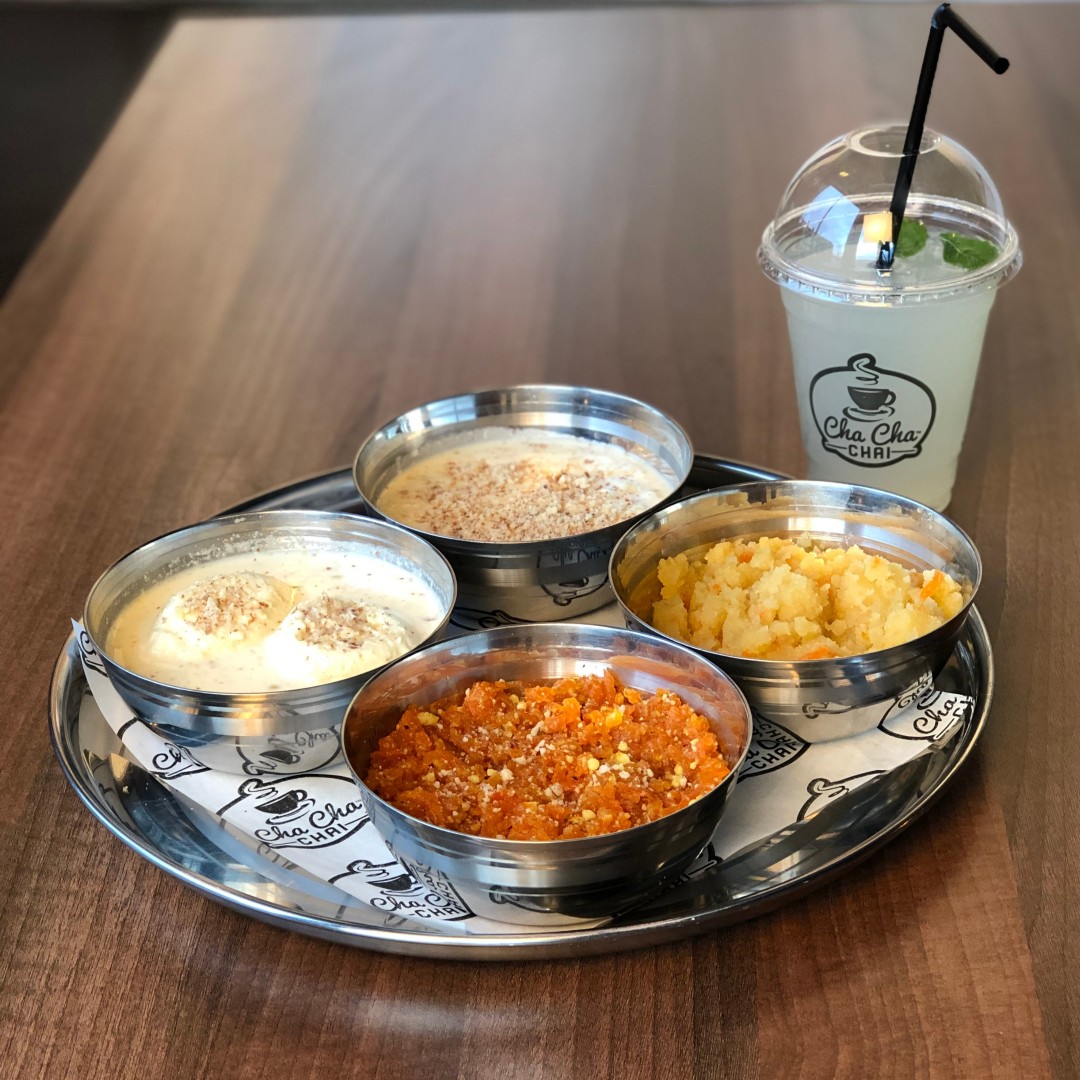 Have you tried our traditional desserts? Gajrela, Rasmalai, Kheer, Gulab Jamun with Ice Cream. Which one is your favourite? #lovemychai #chachachai #chachachaiuk