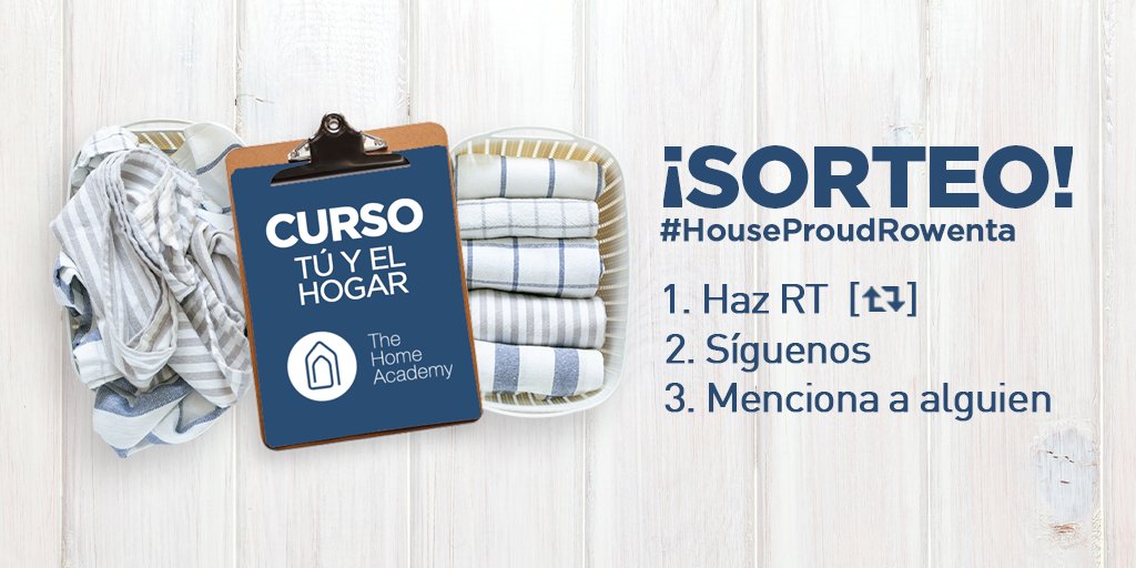 ➡️🎉SORTEO Facilísimo… Haz [RT+Follow] y menciona a 1 amigx. Sorteamos 5 cursos para reconciliarte con tu hogar entre todas las participaciones 🏡✅ #HouseProudRowenta Debes seguir a <a href="/rowenta_es/">Rowenta_ES</a> y a <a href="/thehomeacademy/">The Home Academy</a> Tienes tiempo hasta el próximo 29 incluido, ¿te lo vas a perder?
