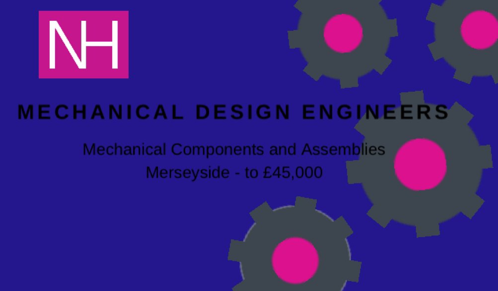 NicholsonHird's tweet photo. Require mechanical design engineers with mechanical machined components and finished assemblies, using Solidworks 
Concept design and sustaining work 
 #mechanical #engineering #design #machining #cnc #solidworks #supportingukmanufacturing https://t.co/RsQ9thbYR7