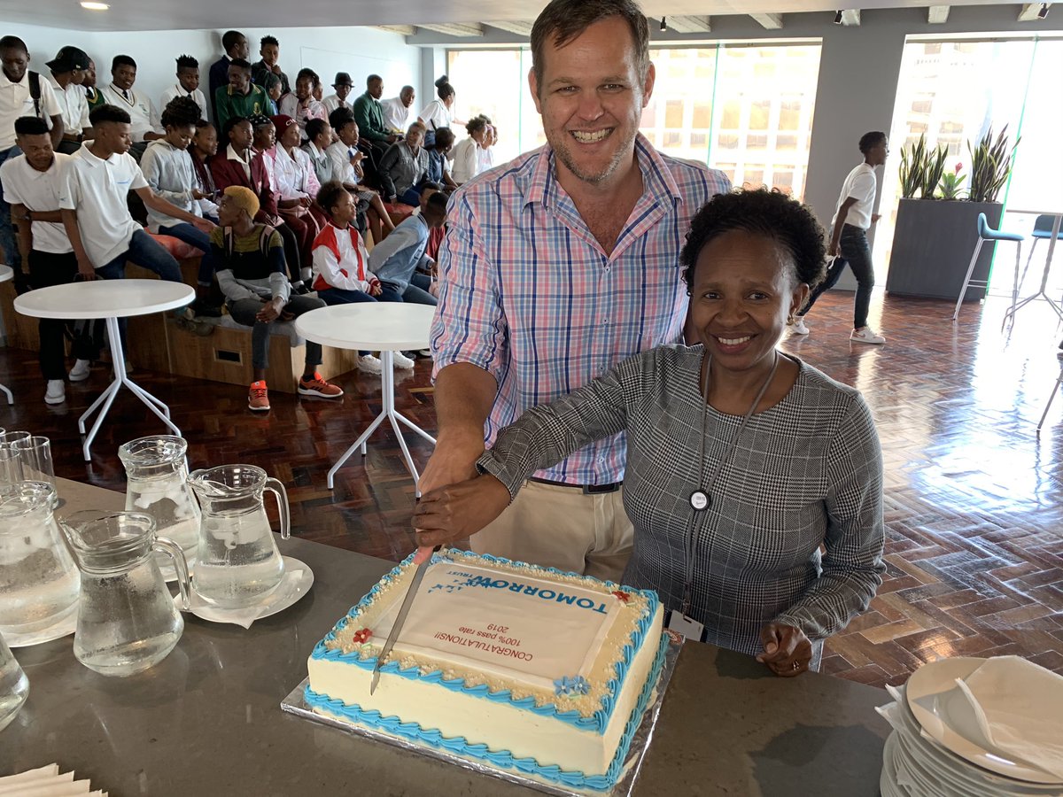 crakeras's tweet photo. Congratulations to the @Tomorrow_Trust #ClassOf2019 on your 100% Matric pass rate and 73 distinctions ! #TTInspires @iqbusiness https://t.co/8SEYXmPEn4