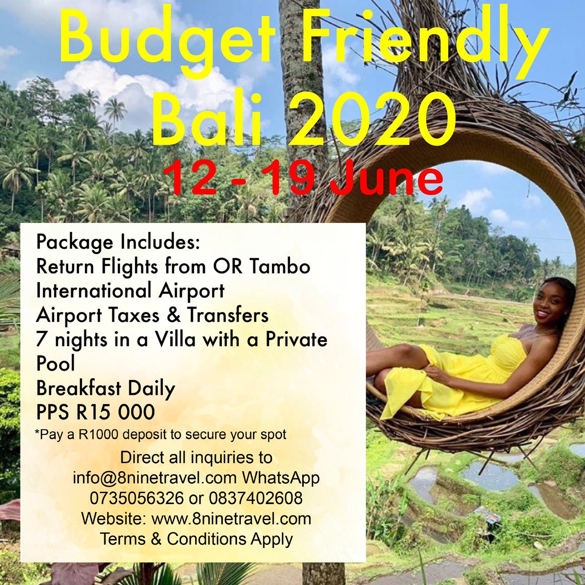 In June we are heading to Bali. Space is still available If you would like to join us. Just Email info@8ninetravel.com for more information. Anyone is welcome to join us.