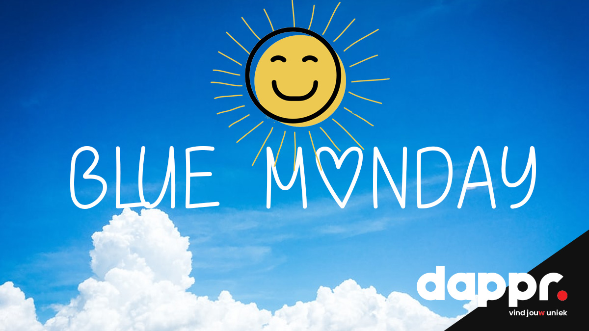Blue Monday? Dat bestaat helemaal niet. Maandagen zijn al erg genoeg. Bedenk in plaats daarvan een goed voornemen. Stel een duidelijk doel en stappen die jou daar brengen. Zo blijf je positief. Hulp nodig met jouw online doel of strategie? Of met die positiviteit? Bel dappr!