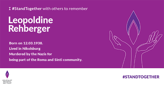 WUSLibrary's tweet photo. To mark #HolocaustMemorialDay, We stand together with others to remember people murdered by the Nazis.
Join me, and remember someone as part of @HMD_UK’s #StandTogether project of remembrance. #HMD2020 https://t.co/ZVLu3V0epc