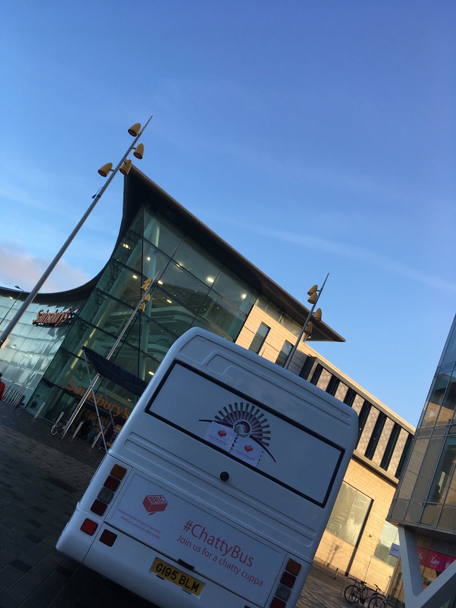 BRICgroupBPL's tweet photo. We have had a busy bus already today! we are currently outside Sainsburys and Bickerstaffe house till 12:30. #chattybus #chattybenchBPL #bluemonday https://t.co/DIGWJM0ztg