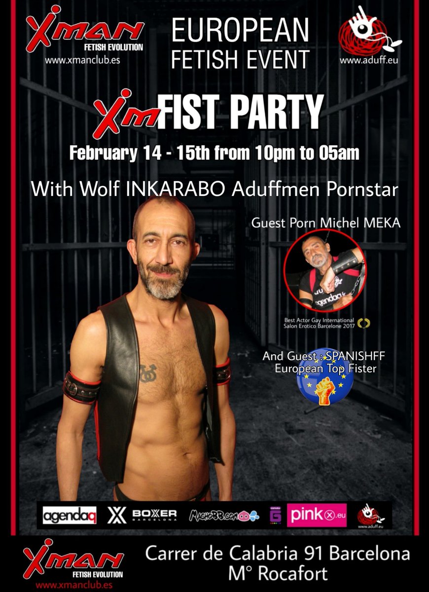 MICHELMEKA1's tweet photo. El XM FIST de @ADUFF_NET en @ClubXman Barcelona fue un exito total. Tios muy morbosos y calientes, un placer de animar esta fiesta. Proximo mes sera un regalo para mi de acompañar WOLF INKARABO y #SPANISHFF (European Top Fister) al XM FIST los 14 y 15 de febrero.
@machobbcom https://t.co/YFhydHZd0o