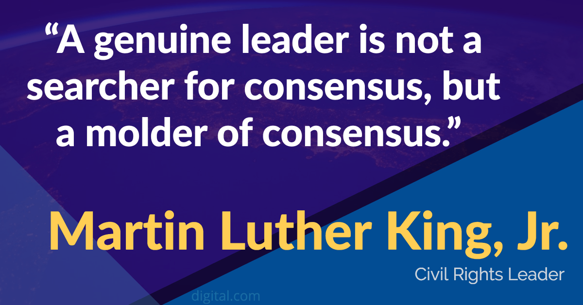 Today take a moment to reflect on the life and teaching of Martin Luther King, Jr, a genuine leader. #MLKDay