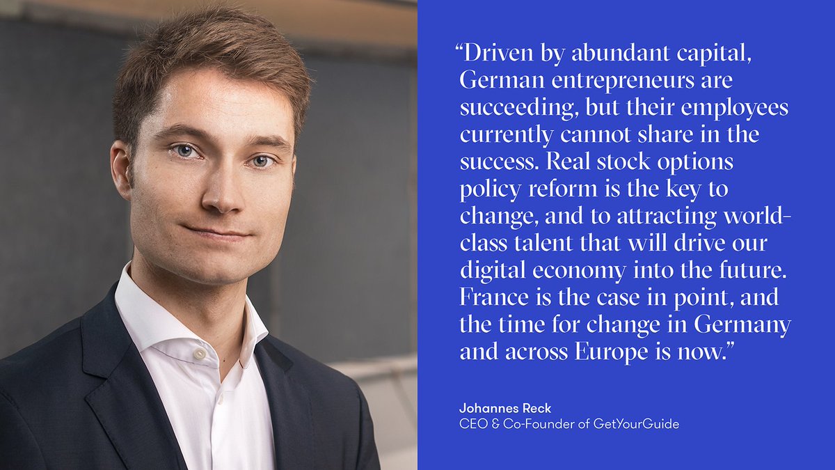"The time for change in Germany and across Europe is now" says <a href="/JohannesReck/">Johannes Reck</a>, CEO and Co-Founder of <a href="/GetYourGuide/">GetYourGuide</a> 

#NotOptional