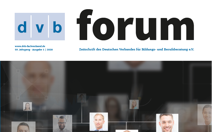 Beiträge der frisch erschienenen Ausgabe 1/2020 des "dvb forum" befassen sich mit dem, was die #Digitalisierung für #bildungsberatung bedeutet - und wie Beratende handlungsfähige Akteure in der Entwicklung bleiben: Digitale Mündigkeit"
wbv.de/artikel/DVB2001