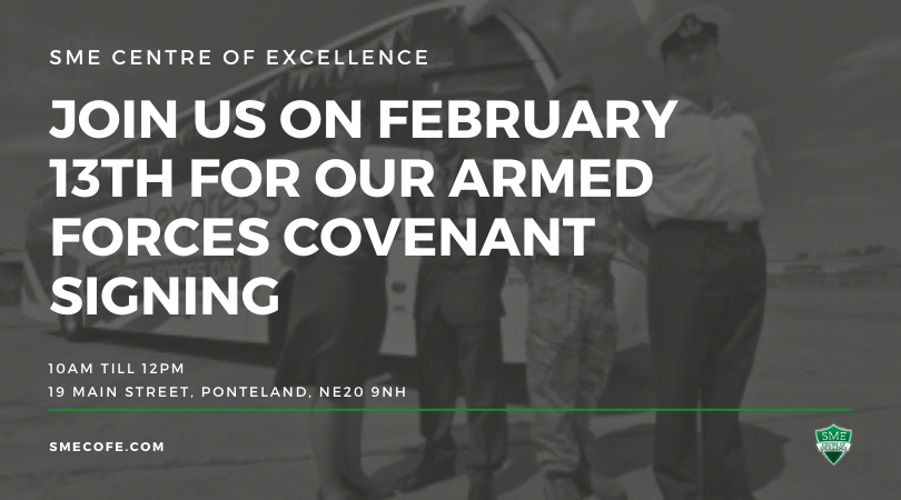 Join us on February 13th for our first Armed Forces Covenant signing of 2020!

Register your business here: buff.ly/2NkUFCM

#start #survive #thrive #armedforces