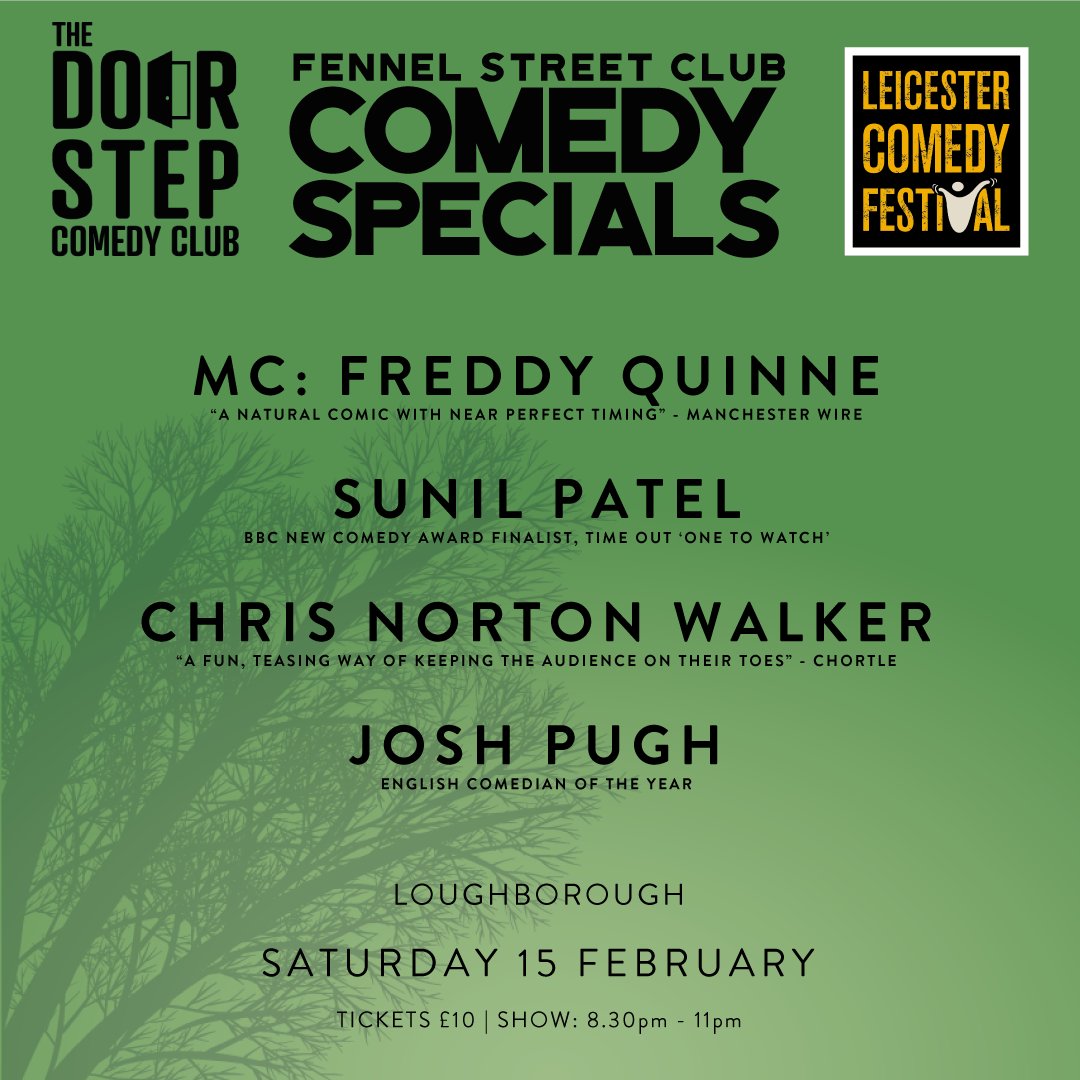 doorstepcomedy's tweet photo. A new week means a new venue at this years @LeicsComedyFest! There'll be laughs in Loughborough on Fennel St as we bring a hilarious line-up every Saturday 😄 https://t.co/249XZZZnoJ