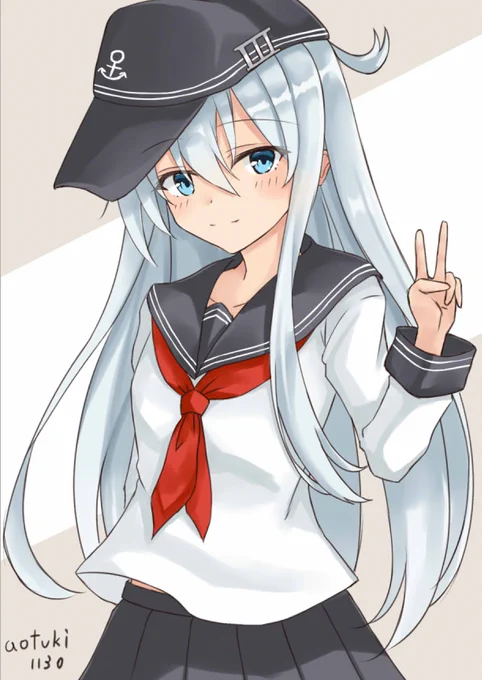 ワンドロで響ちゃん
#艦これ版深夜の真剣お絵描き60分一本勝負
#艦これ版真剣お絵描き60分一本勝負_20200120 