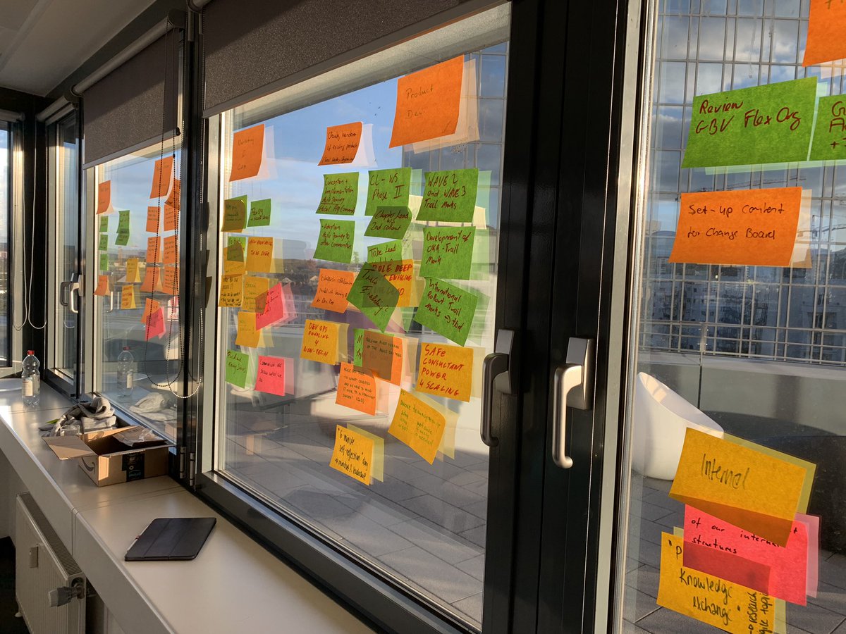 We start today the next level of our agile transformation of TSI. With our agile Hub Team we talked about OKR, Team purpose, agile lighthouses and our agile enablings. We drive our agile journey in TSI. #dabei #peoplemakeithappen #telekomwall #musterbrecher