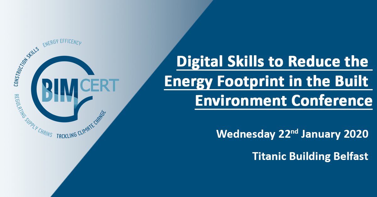 energyBIMcert's tweet image. An unmissable free event for all construction to embrace whether blue collar, white collar or management on Wed 
eventbrite.co.uk/e/bimcert-digi…
@InvestNI @Entirl @CITABIMGroup @CEFNI1 @NIChamber @BelTel_Business @EBC_SMEs @FACIreland @WeAreTUDublin @BIMTUDublin  @istecnico #Building