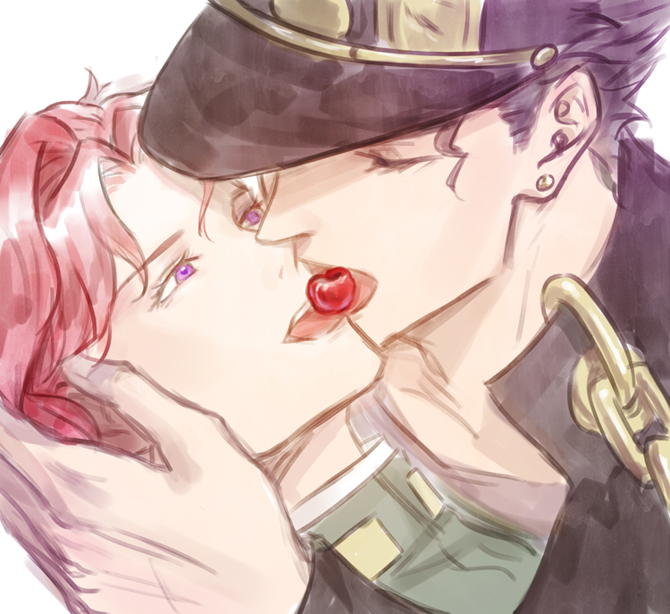 🌟. 🍒. kakyoin and jotaro sharing a cherry!'REQUEST BOX Thank you! 