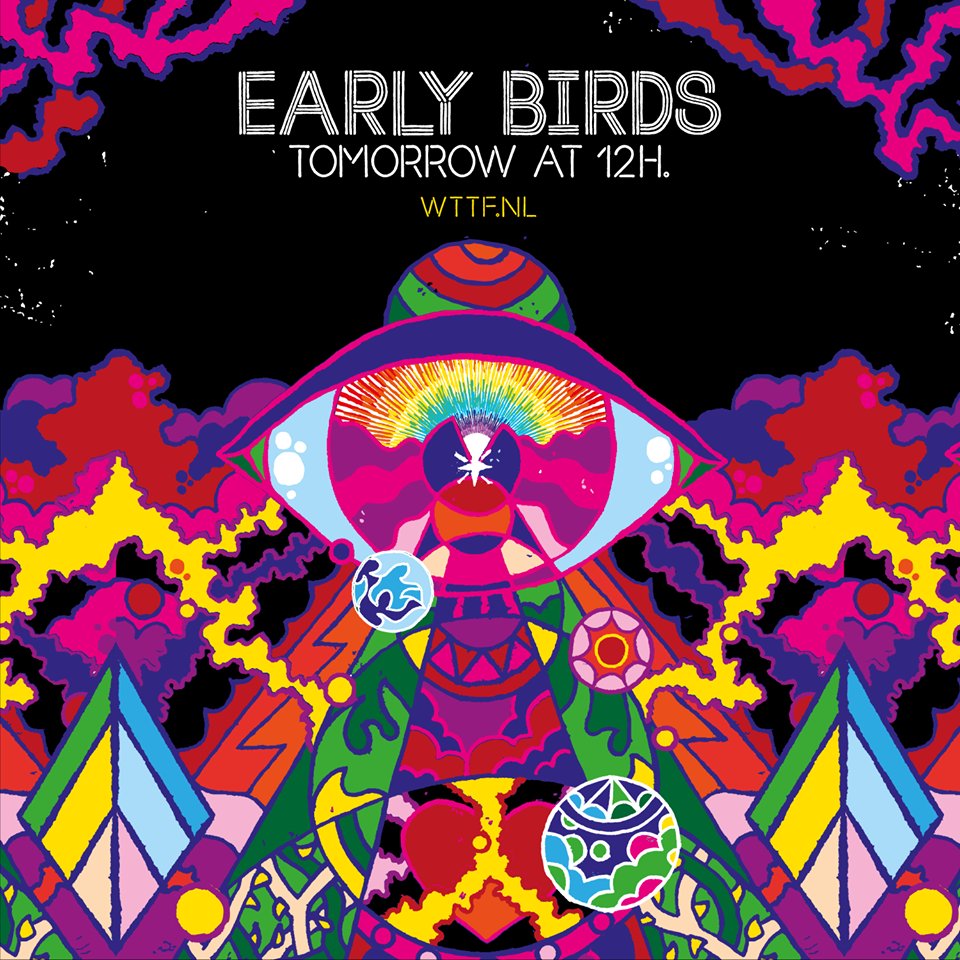 Our Early Bird tickets will fly out tomorrow at 12h (CET) sharp. Be quick if you want to catch some of them!

EARLY BIRD TICKET: €45 + €4,95 service fee
REGULAR TICKET: €55 + €4,95 service fee

Ticketshop: tickets.welcometothefuture.nl