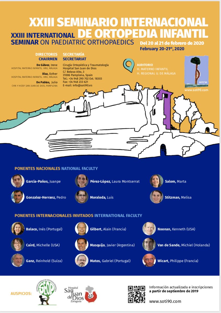 Julio_de_Pablos's tweet photo. Un mes para celebrar nuestro Seminario Internacional de Ortopedia Infantil. Todavía estáis a tiempo no solo de inscribiros sino sobre todo de presentar vuestros propios casos clínicos. No perdáis esta oportunidad! https://t.co/KUHRlMqxDq https://t.co/JcpRHh9Vuh