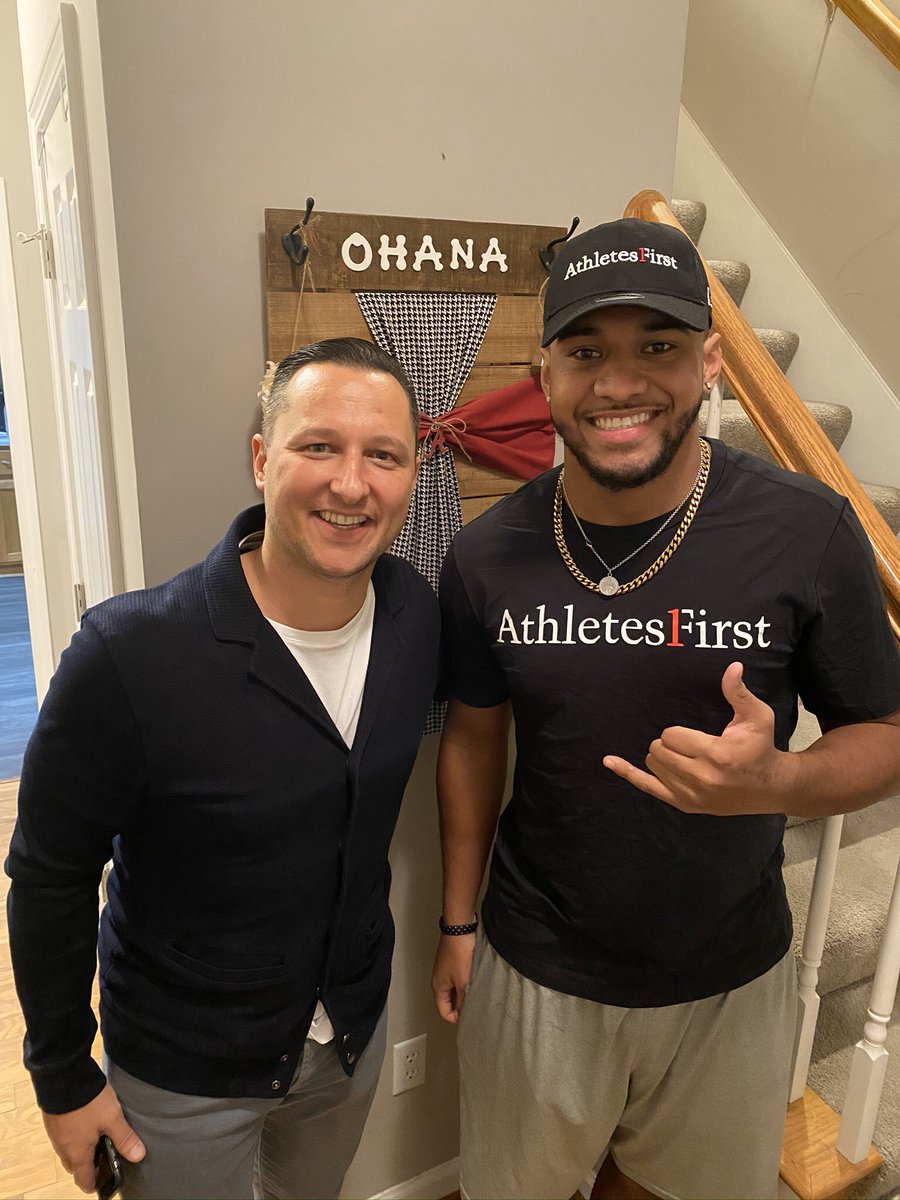 Ohana means family. After spending a few days with <a href="/Tuaamann/">Tua. T 🇦🇸</a> and his family, their definition of family is truly something special. We are excited and grateful to welcome Tua and the whole Tagovailoa family to our <a href="/athletesfirst/">Athletes First</a> family. #therisers