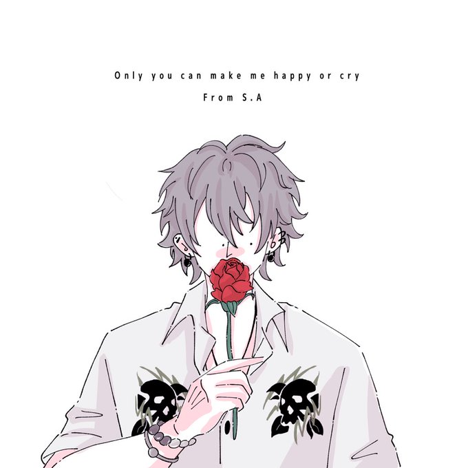 「hair over eyes holding」 illustration images(Latest)｜16pages
