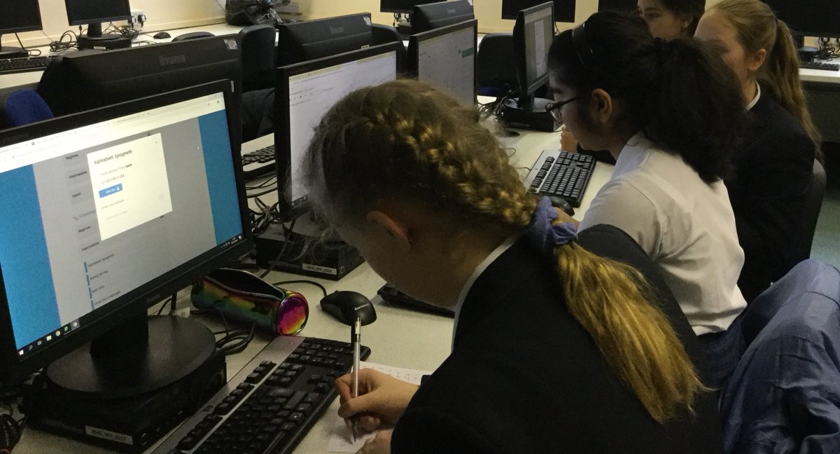RHSBComputing's tweet image. We have 21 Year 8s doing the #CyberFirst #GirlsComp20 at the moment. It is really tough going but lovely to see them come in during their lunch break to continue. Two days to go. Thanks for @NCSC for organising this fantastic, if fiendishly difficult, competition. #STEMforGirls