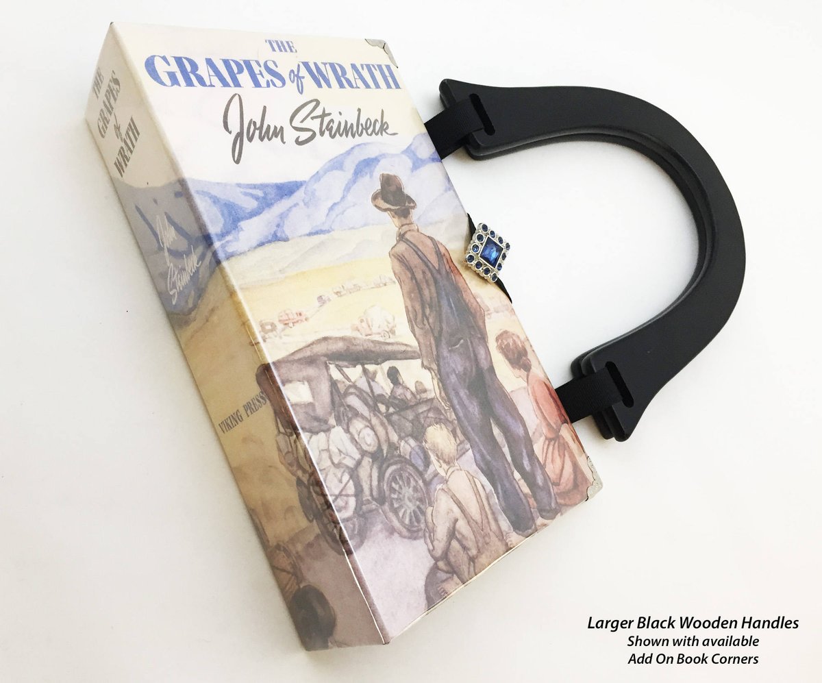 NovelCreations's tweet photo. Grapes of Wrath Recycled Book Purse - Classical Literary Gift - John Steinbeck Repurposed Book - Book Cover Handbag - Book Clutch https://t.co/easz7pzIej #booklover #Etsymntt #bookpurse #BookCoverHandbag https://t.co/V27z3HHMcM