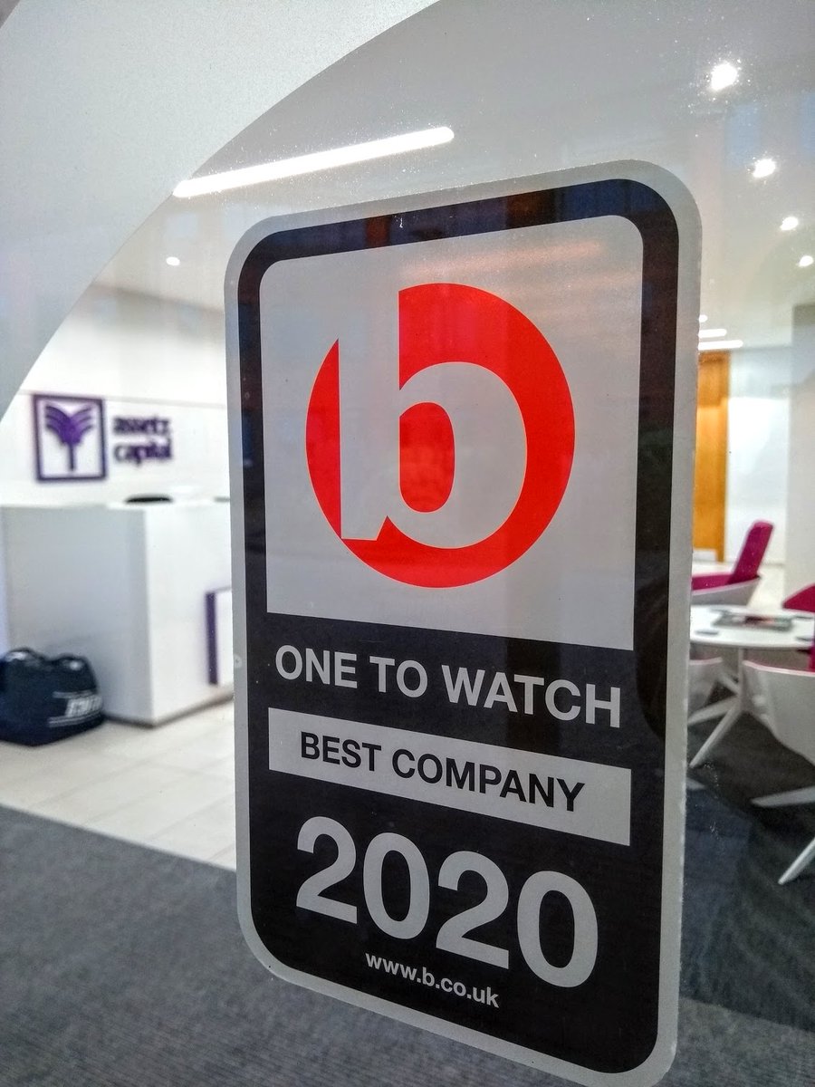 We’re delighted to have been awarded a ‘One to Watch’ accreditation status from @bestcompanies. We’re proudly displaying our plaque on the front entrance of our Manchester HQ. #BestCompanies2020 #assetzcapital #onetowatch #bestcompanies #Manchester #2020