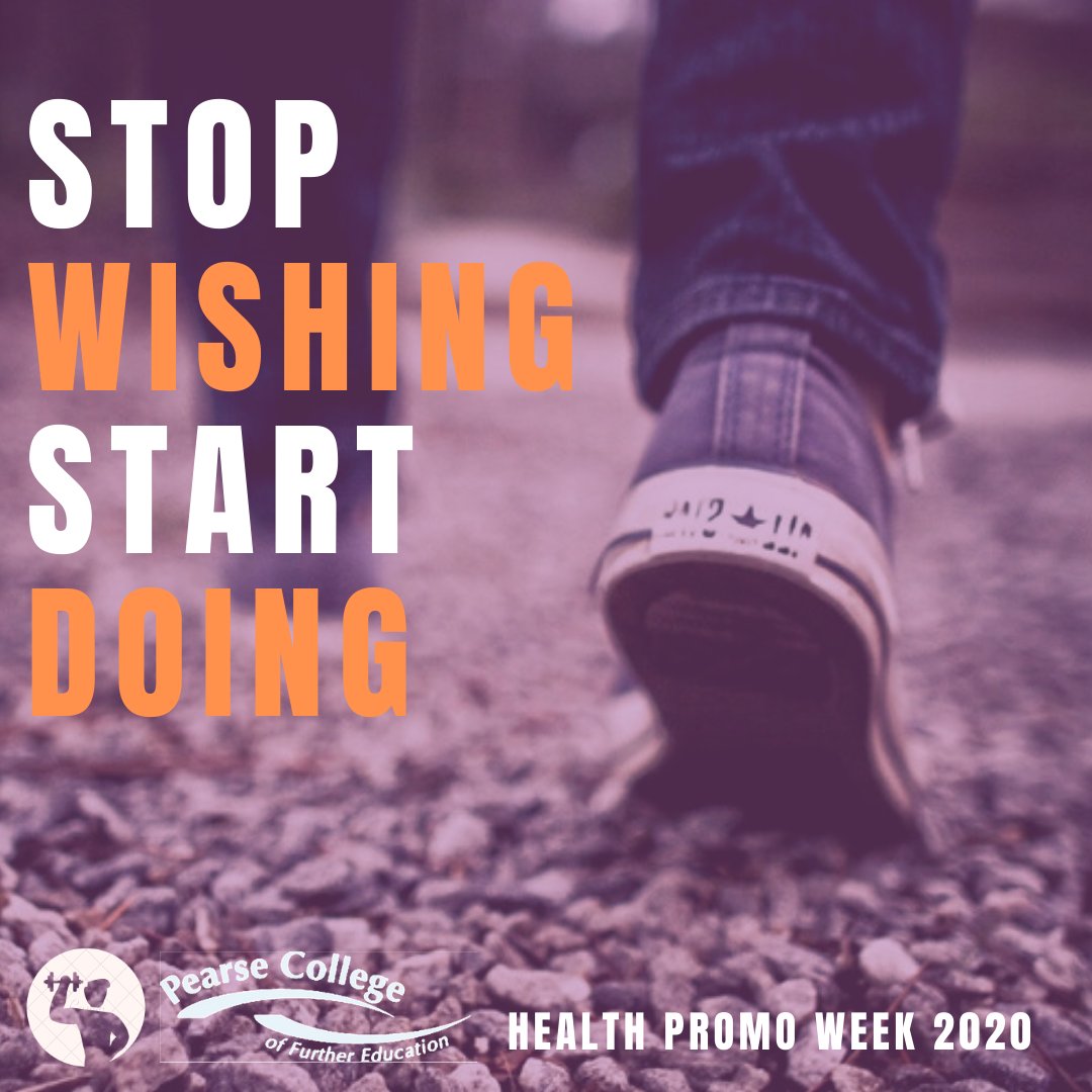 PearseCollege's tweet photo. Put your best foot forward with our kick-start challenge. Track your steps / 5-a-day, share pics or videos of what you've done and tag us @pearsecollege with the #pearsedailychallenge to be in with the chance of winning one of our health promo prizes. #ChoosePearse #CDETB #FET https://t.co/Pwx7czOZIU