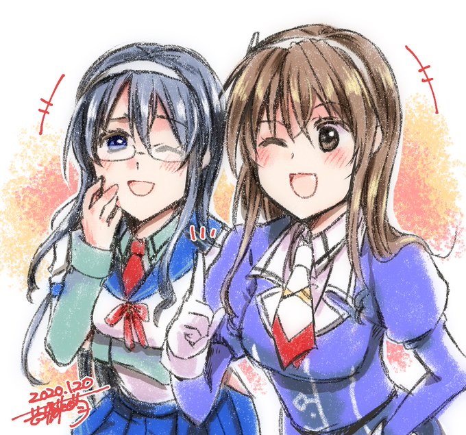どちらかといえば真逆な性格なのに、仲の良い足柄さんと大淀さん 