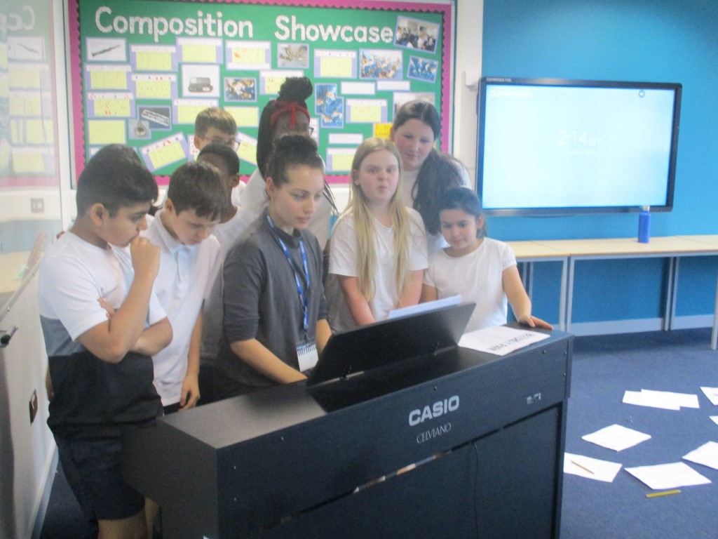 OGSPrimary's tweet photo. Year 6 got stuck into a workshop last week with #BletchleyPark and #Deafexplorer, representing codebreaking in maths, music and movement. It was a great session and our visitors were really impressed with the children’s engagement and participation. https://t.co/h5uwvOEyaC