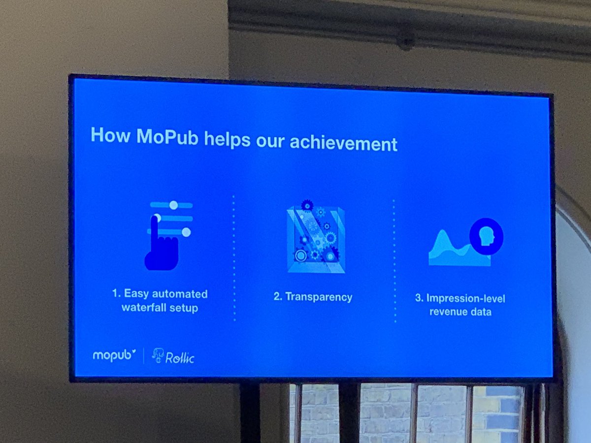 See how @mopub helps <a href="/GamesRollic/">Rollic</a> to grow it’s business and get to the top of the charts over and over again. Market leading monetization through 1. Automation 2. Transparency 3. Impression revenue data. <a href="/twitter/">Twitter</a> <a href="/PGConnects/">Pocket Gamer Connects</a>