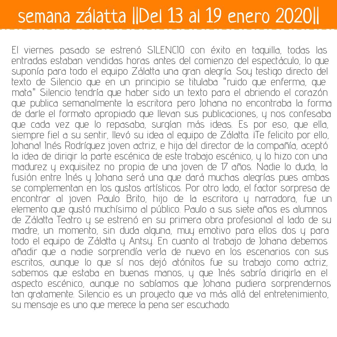 ZÁLATTA teatro tweet media