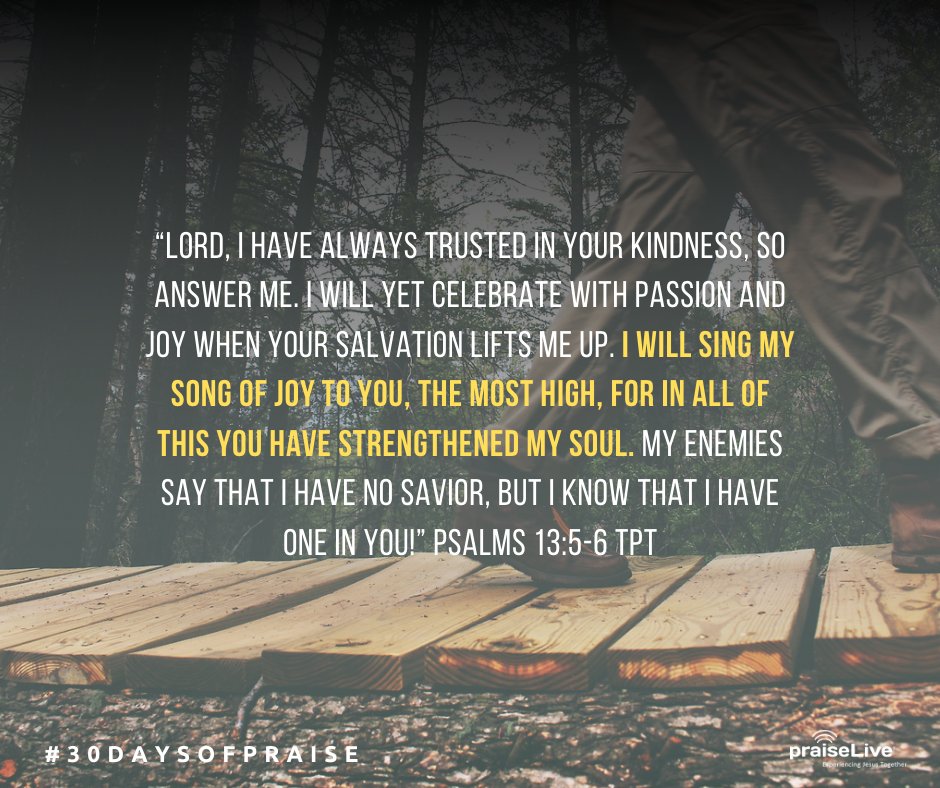 PraiseLiveNow's tweet photo. The enemy cannot take our song of joy!
#30DaysofPraise https://t.co/Y1QnxB2dPj