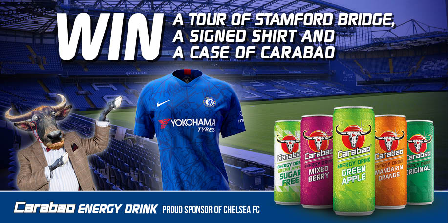 ⚽ Start your week off in style with this huge <a href="/ChelseaFC/">Chelsea FC</a> giveaway for 1 lucky follower! ⚽

For your chance to win, simply
☑️ Follow <a href="/CarabaoUK/">Carabao UK</a> 
🔁 Retweet 
👀 Tag a friend 

T&amp;C's: bit.ly/2tyOJj2