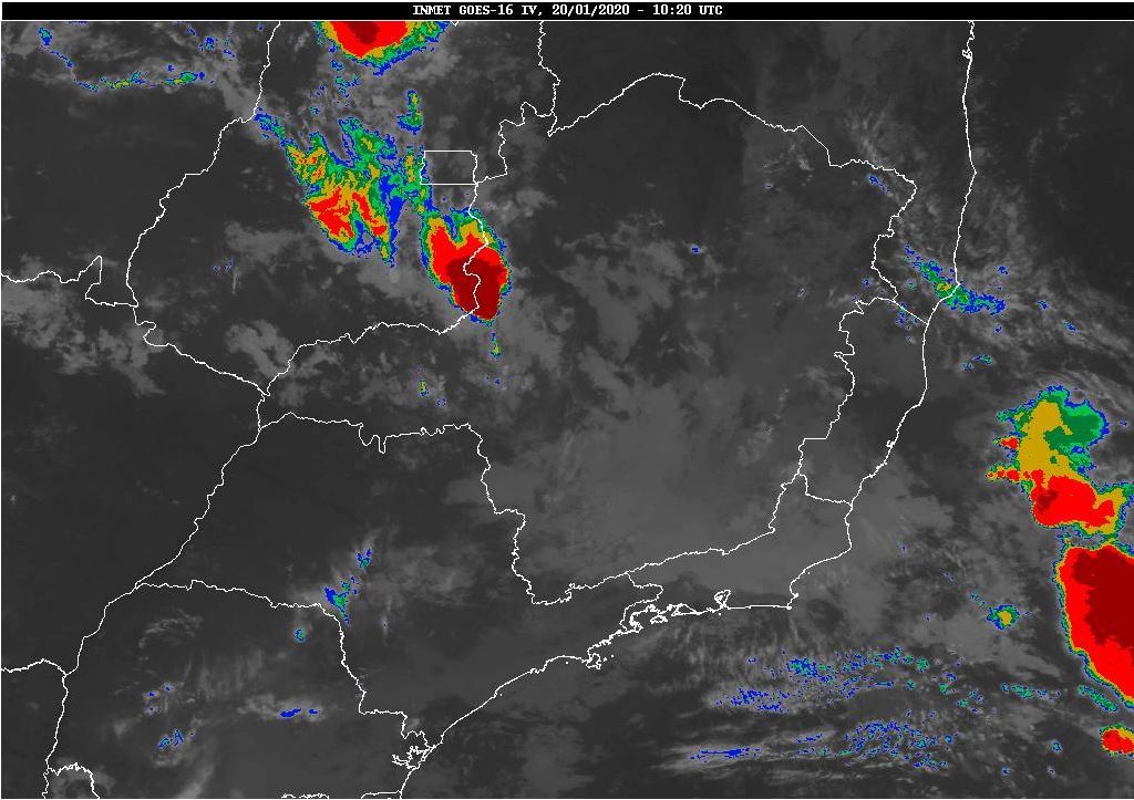 8h06 - Nesta segunda (20) a previsão meteorológica indica que o dia será de céu nublado a encoberto com pancadas de chuva, raios e rajadas de vento. A mínima foi de 18°C, máxima estimada de 28°C e a umidade relativa mínima em torno de 55% à tarde. Fonte: Defesa Civil de BH
