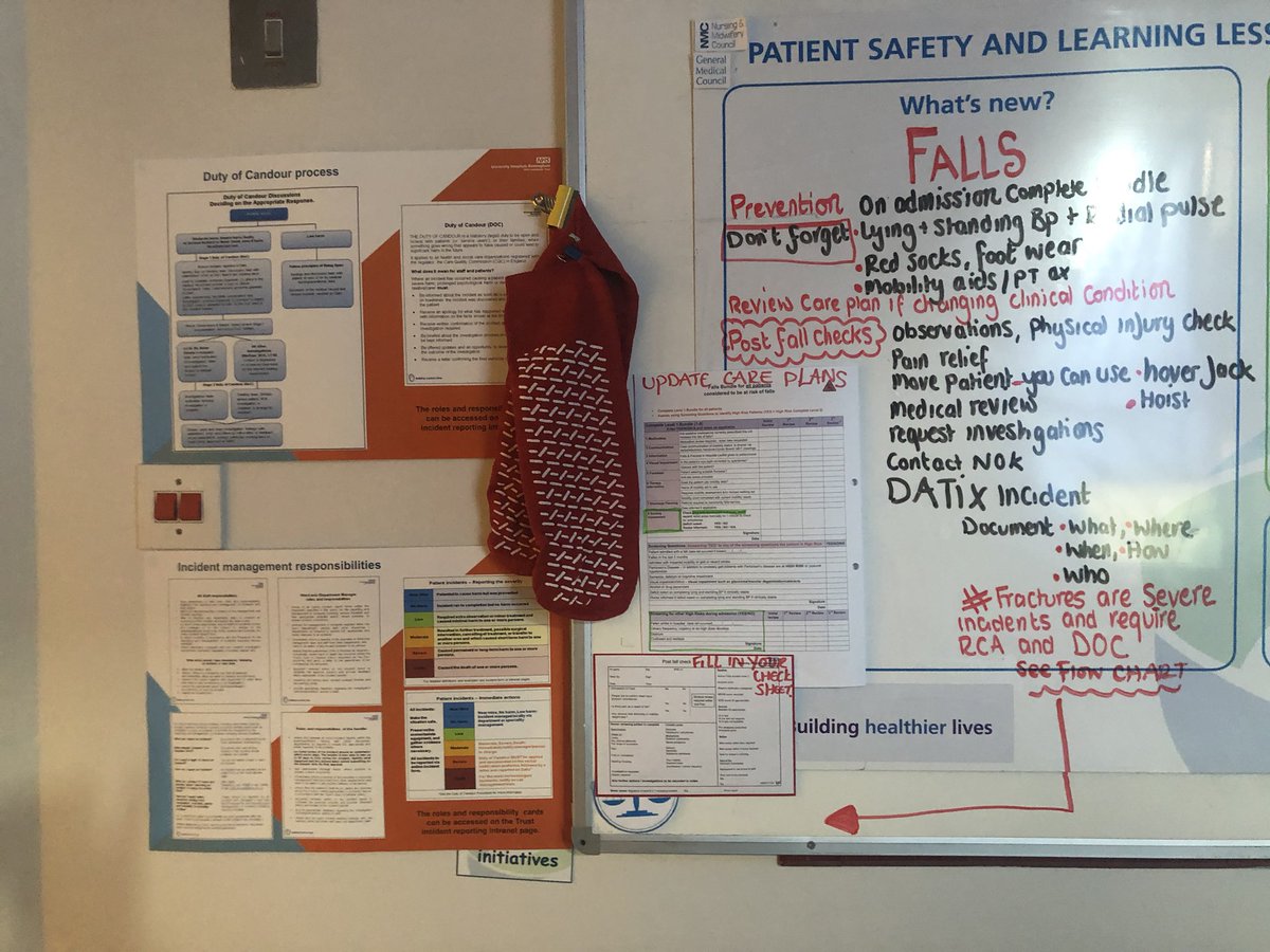 catherineeray's tweet photo. January safety board: Falls &amp; Stat ABX. Safety board is a great way to inform, educate and feedback to staff #preventfalls #patientsafety @UHBPST @andycoughlan1 @wxmatron https://t.co/Wb0bY1MnIr