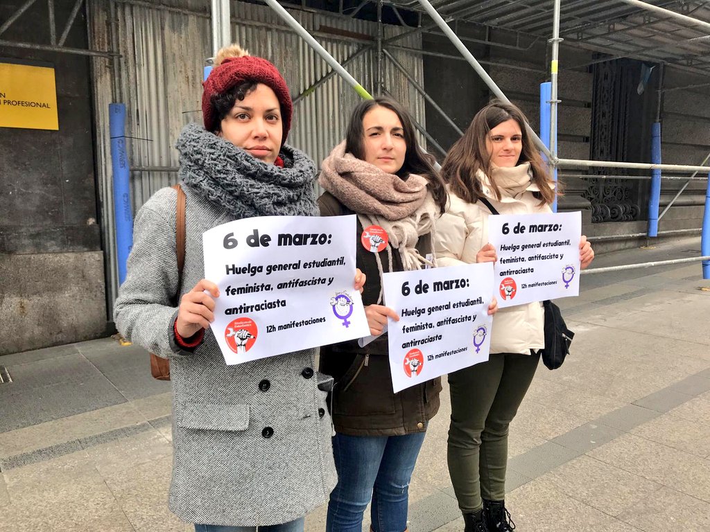 ⭕ HUELGA GENERAL estudiantil feminista el 6 de marzo contra el #PINParental y en defensa de los derechos de las mujeres y la juventud.

La derecha quiere hacer de nuestras aulas una plataforma política para diseminar su mensaje fascista. ¡NO PASARÁN! #PinParentalEsFranquismo