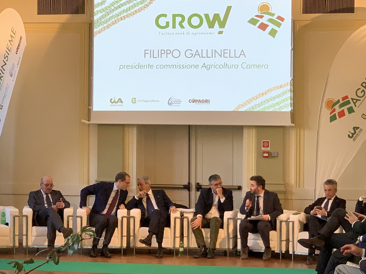 Agrinsieme's tweet photo. #GrowBologna: interventi dell'assessore del #Piemonte #Protopapa, del presidente della Comagri #Camera #Gallinella e del copresidente di #Agrinsieme #Scanavino. https://t.co/gzyhJm1AGc