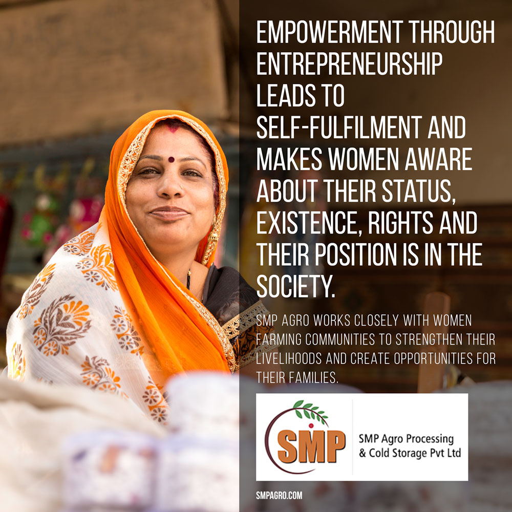 SmpAgro's tweet photo. #Empowerment through #entrepreneurship leads to selffulfilment &amp; makes women aware about their status, existence, rights &amp; their position in the society #SMPAgro works closely with #womenfarming communities to strengthen their livelihoods &amp; create opportunities for their families https://t.co/klH7ukASig