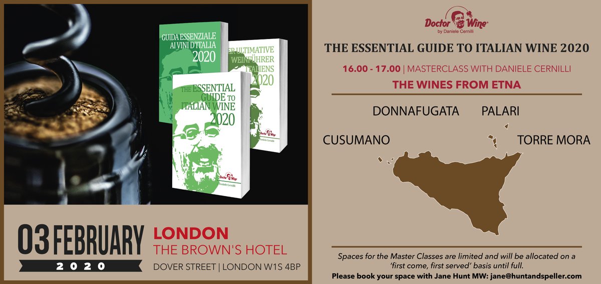 🚨Save the date! #DoctorWine goes to #London! 🚨
February 3 2020, The Brown's Hotel: press conference, #masterclass, #winetasting & The Essential Guide to Italian Wine 2020. 
Don't miss it! 

#wine #londonislovingit #italianwine