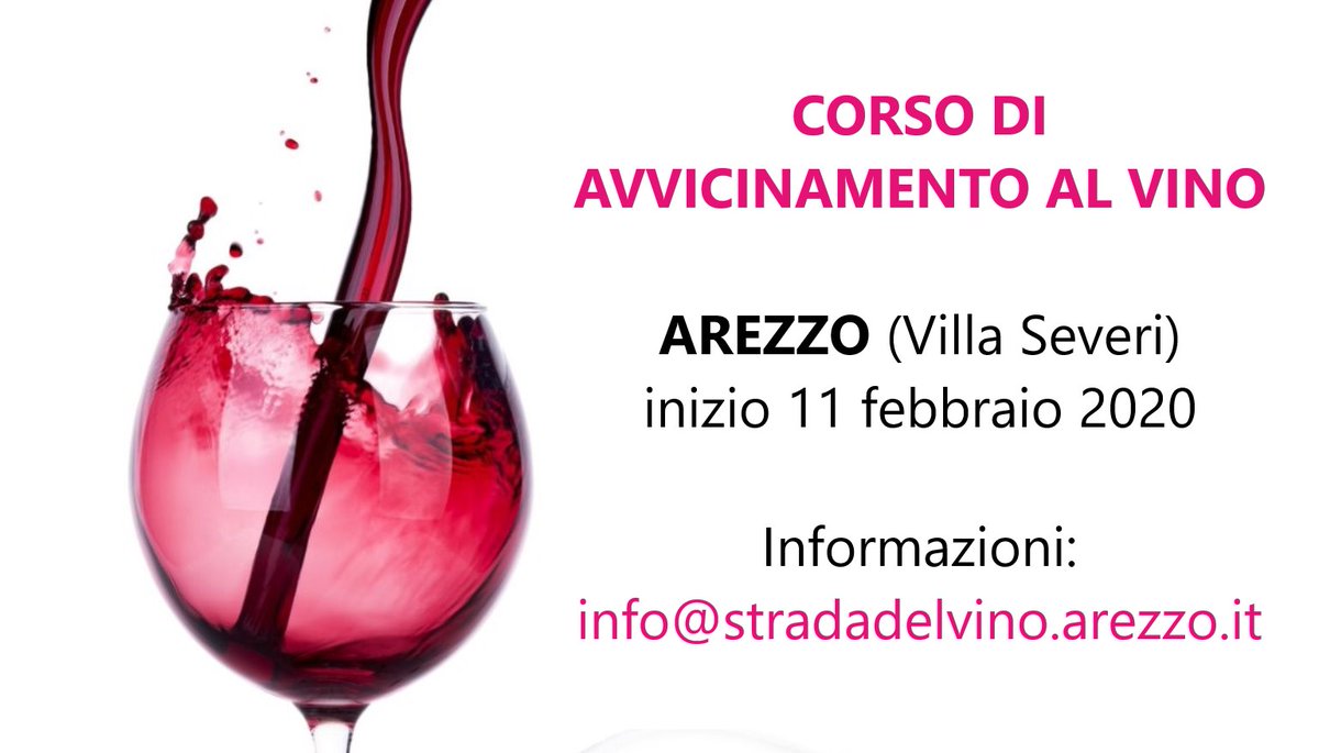 StradaVinoAR's tweet photo. #Arezzo corso avvicinamento al #vino inizio 11 febbraio 2020 - info@stradadelvino.arezzo.it https://t.co/iQ88uVjjFd