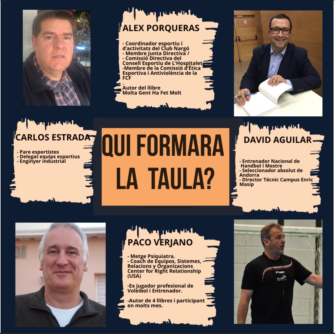 SLCoaching's tweet photo. I TAULA RODONA #Educació 📚 | #Esport 🏃🏻‍ 

😫No puc venir a entrenar, he d´estudiar!

💡 Carlos Estrada 
💡@davidaguilarca 
💡@aporqueras 
💡Paco Verjano
💡👥👥

Moderador  🖖🏻
@KikeTrainerPNL 

Participa! 

Demà Dimarts a les 19:00 H!

https://t.co/KuVS67lNXC

#Granollers https://t.co/5VmjW8cc94