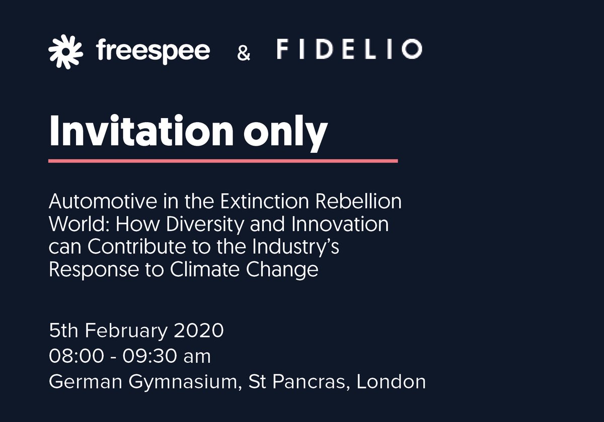 freespee's tweet image. Coming up on Feb 5th, mark your calendars for this not to be missed special breakfast event.  eventbrite.co.uk/e/invitation-o…  
@FidelioPartners #Automotive #ClimateActionNow
